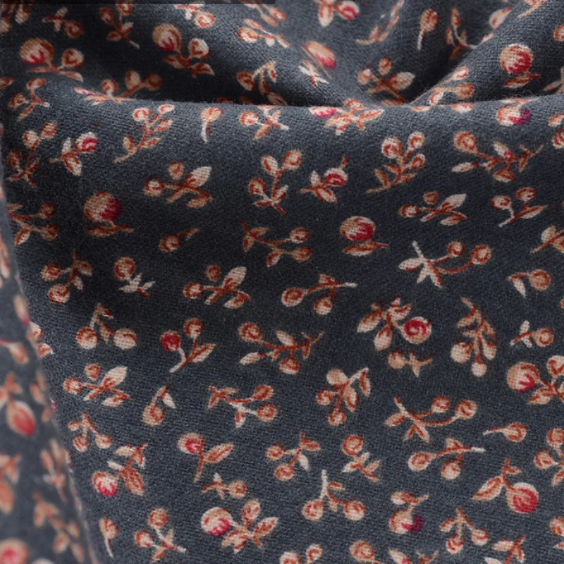 Детская фланелевая ткань из чистого хлопка и бархата с мультяшным цветочным