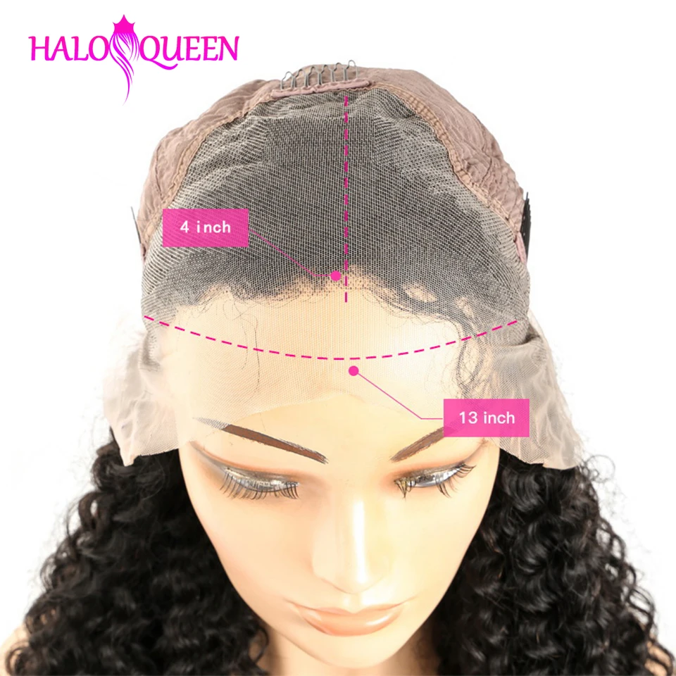 HALOQUEEN парик на шнуровке кудрявые вьющиеся бразильские человеческие волосы