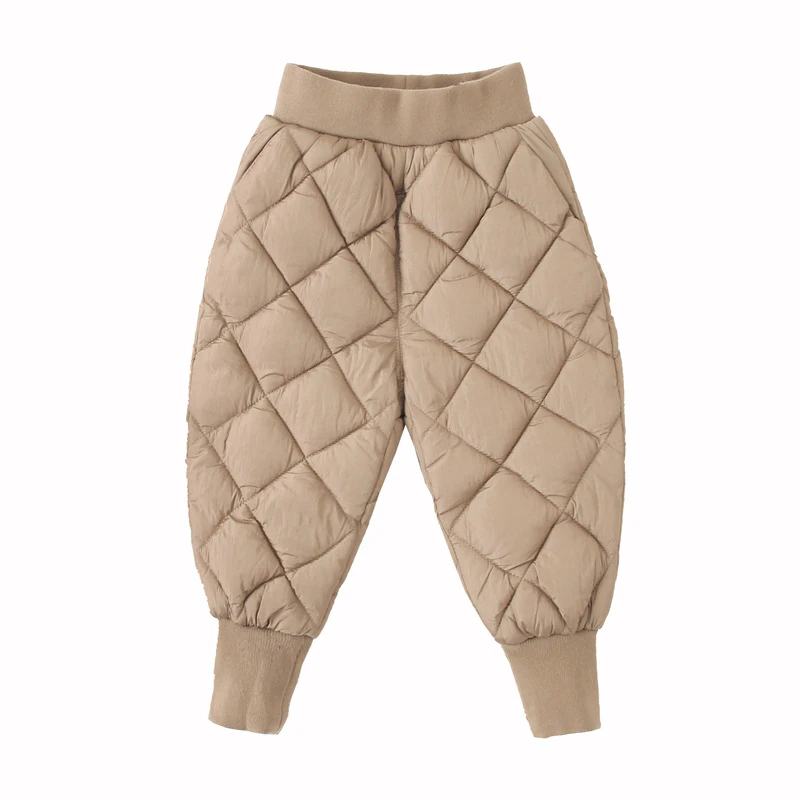 Штаны для маленьких девочек зимние теплые штаны мальчиков хлопковые однотонные