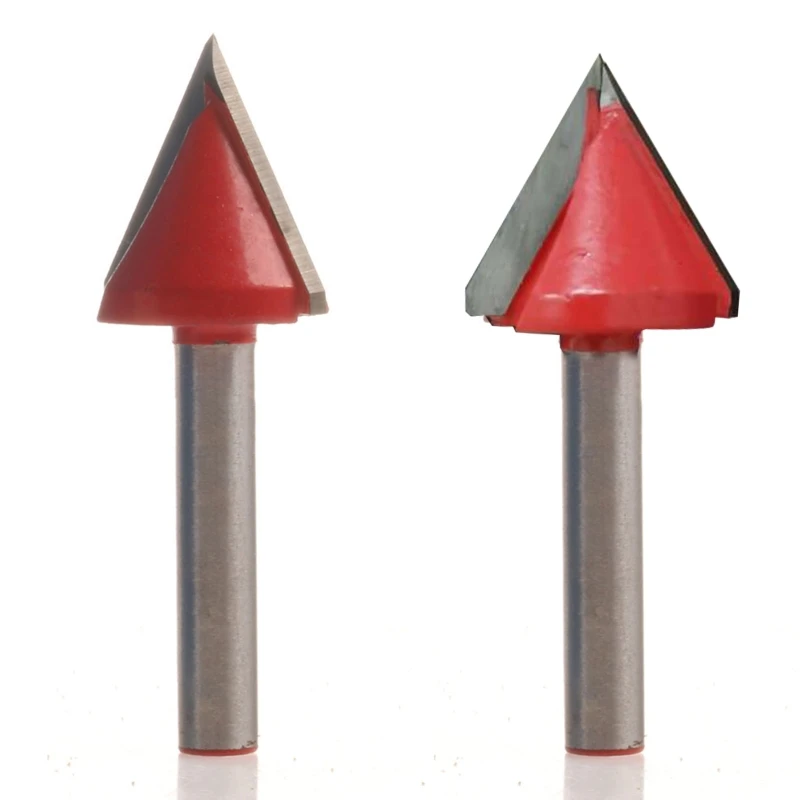 

1/4" V Groove Bit CNC 60 Degree Router Carving Tool Woodworking Cutter 6 x 22mm