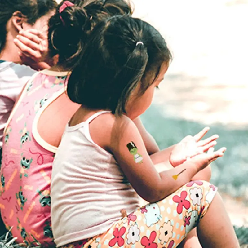 Временные татуировки на Хэллоуин для женщин и мужчин 11 шт. водонепроницаемые