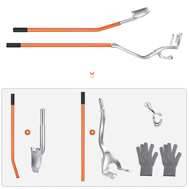 

Hot 17.5" To 24" Steel/Aluminum Tire Changer Tire Mount Demount Tool Kit Manual Tubeless Truck Bead Breaker Tire Changing Tool