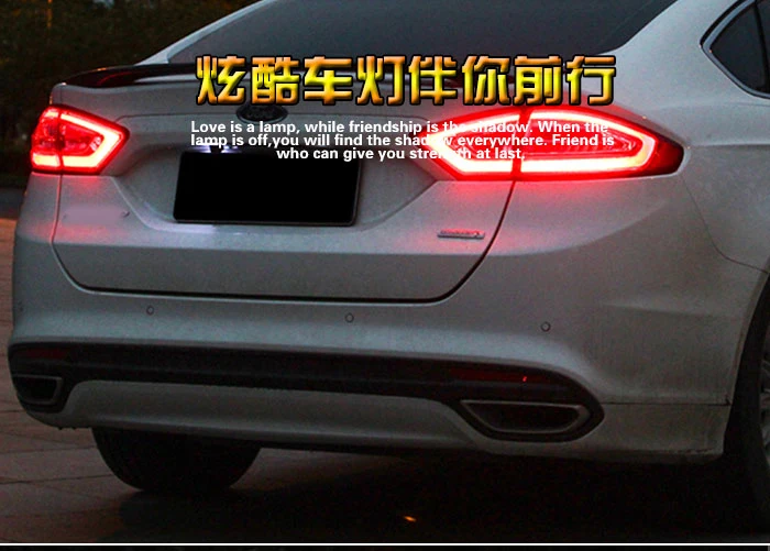 Автомобильный Стайлинг задний фонарь чехол для Ford Fusion задние фонари 2013- Mondeo светодиодный задний фонарь DRL+ тормоз+ Парк+ сигнальная лампа