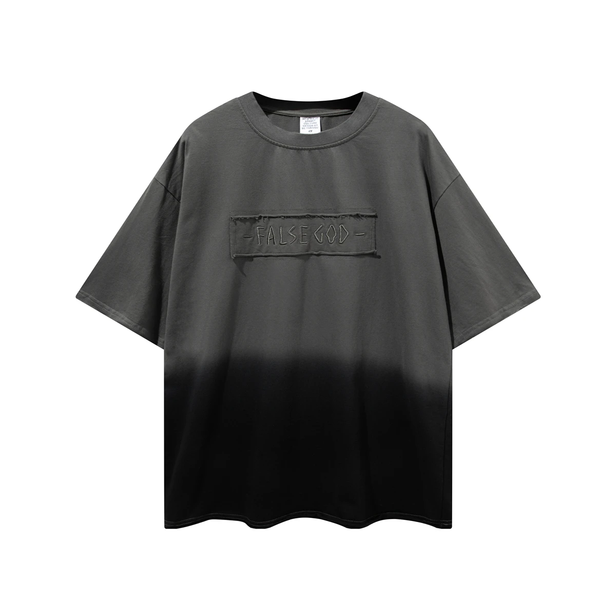 

2021 Tie-Dye Letter Embroidery Terry Tee Summer Relaxed Heavy Coton T-shirt Contrast Color Hip Hop Streetwear