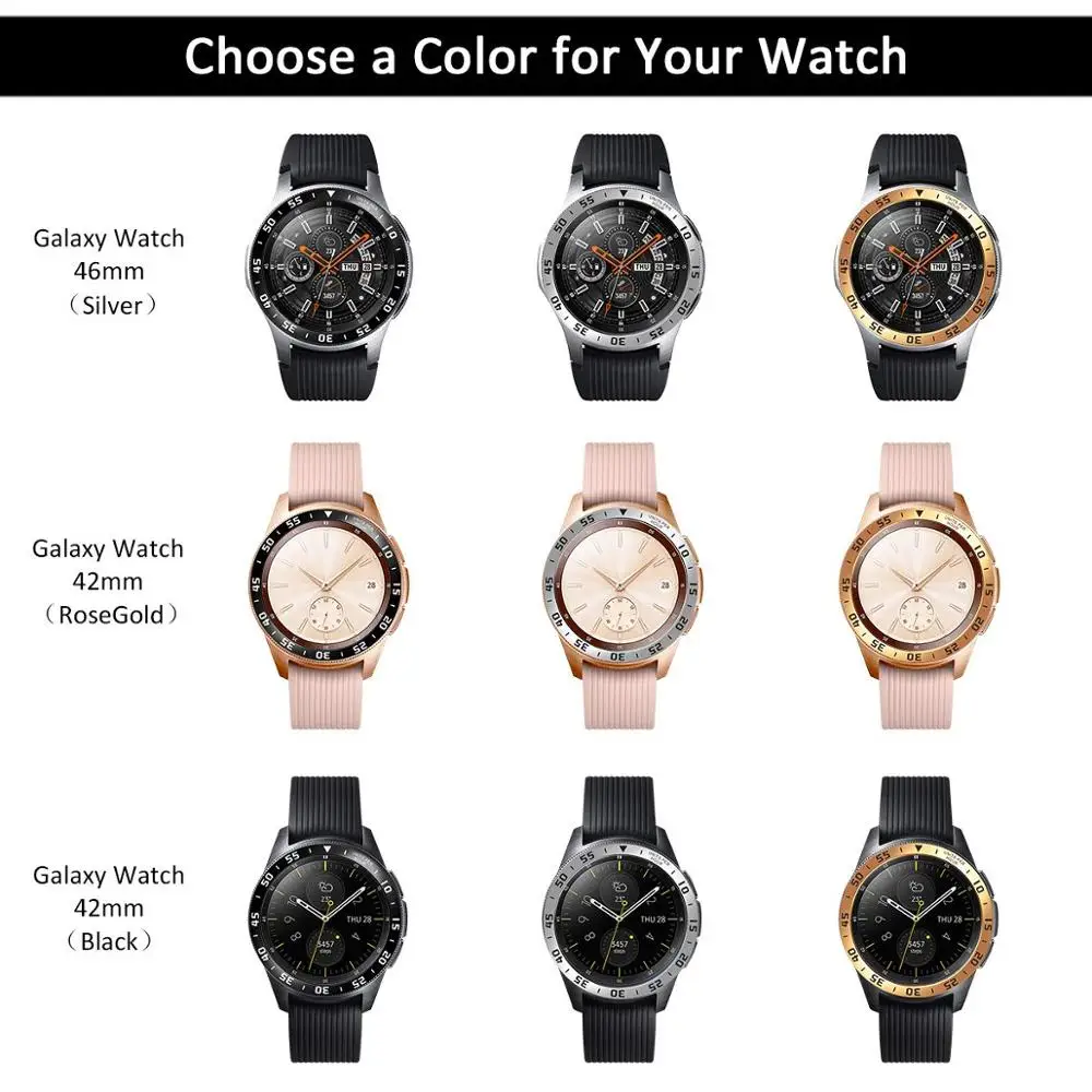 Metal Case For Samsung Galaxy Watch 46mm/42mm cover Gear S3 Frontier/Classic sport Adhesive Cover Bezel Ring Accessories 46/42 3 images - 6