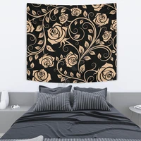 tan roses decor wall tapestry 3d printed tapestrying rectangular home decor wall hanging