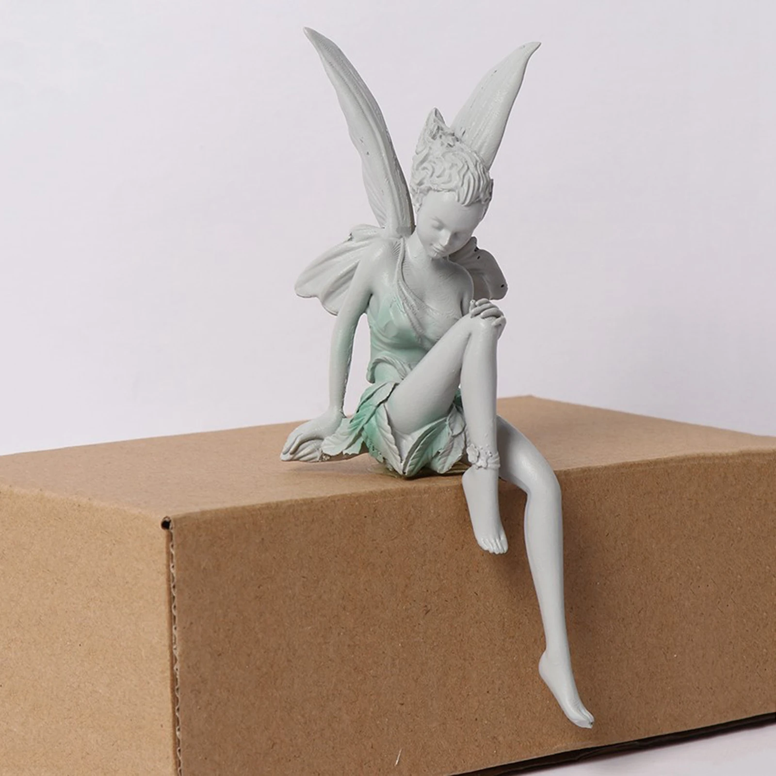 

Статуэтка Сидящая фея, статуэтка феи, уличное украшение для сада, полимерная декоративная статуэтка для двора