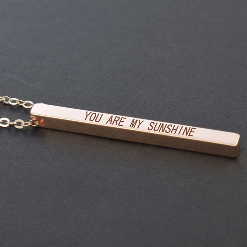 Женское колье с гравировкой You Are My Sunshine | Украшения и аксессуары