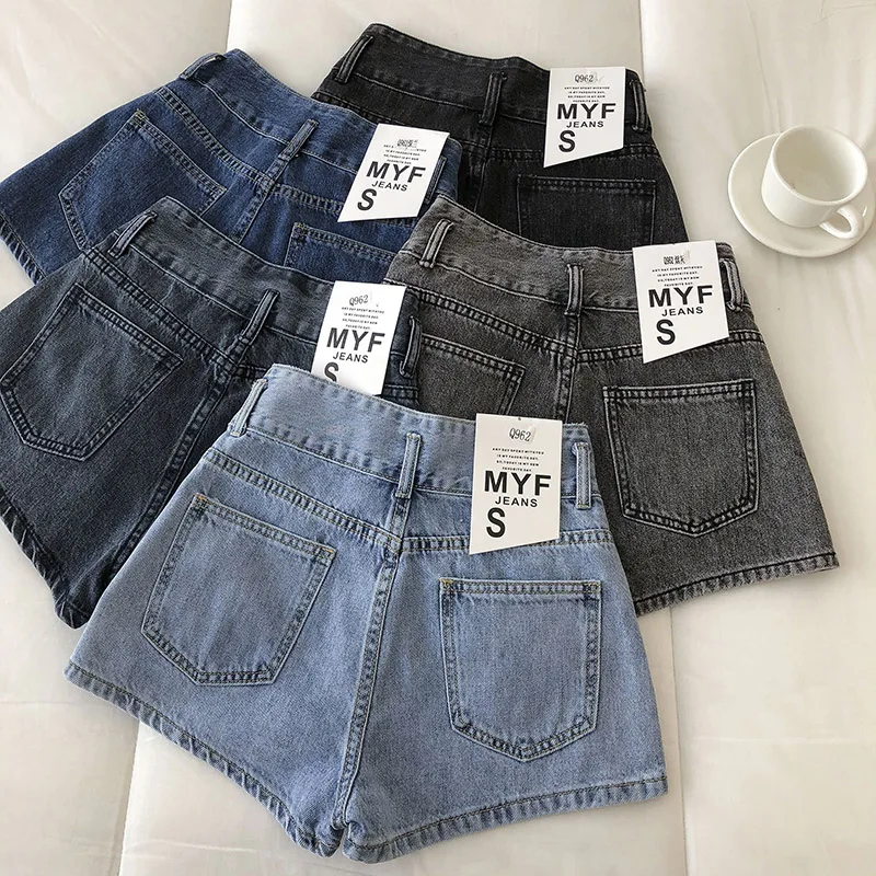 

Универсальные джинсы для женщин, новинка весны 2021, уличная мода в Корейском стиле, с двойной пряжкой, с высокой талией, стройнящие Широкие шт...