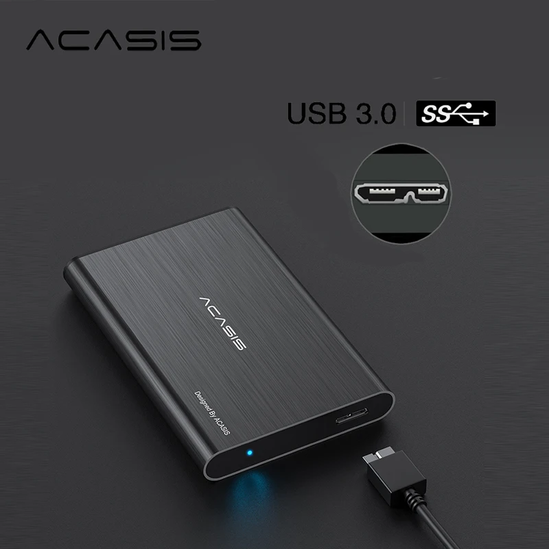 Внешний жесткий диск ACASIS супер внешний 2 ТБ USB 3 0 HDD для ПК Mac планшетов Xbox PS4 PS5 ТВ