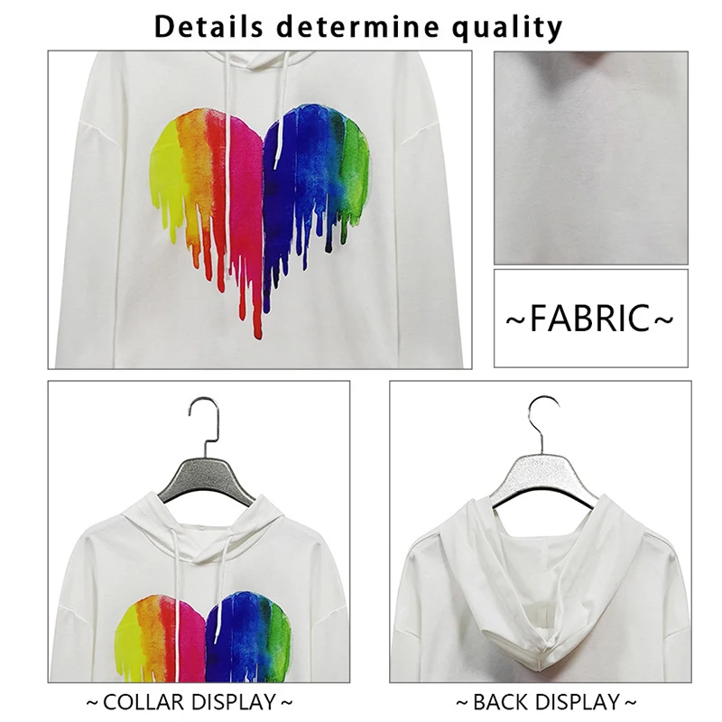 

Spring Print Hooded Sweatshirts Women Long Sleeve Short Hoodies Europe Fashion Pullovers Loose Crop Tops Casual Streetwear