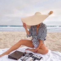70cm oversized beach hats for women large straw hat uv protection foldable sun shade hat wholesale dropshipping