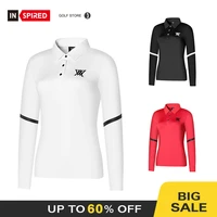 autumn new golf womens long sleeve t shirt polo shirt quick drying breathable sports leisure golf wear