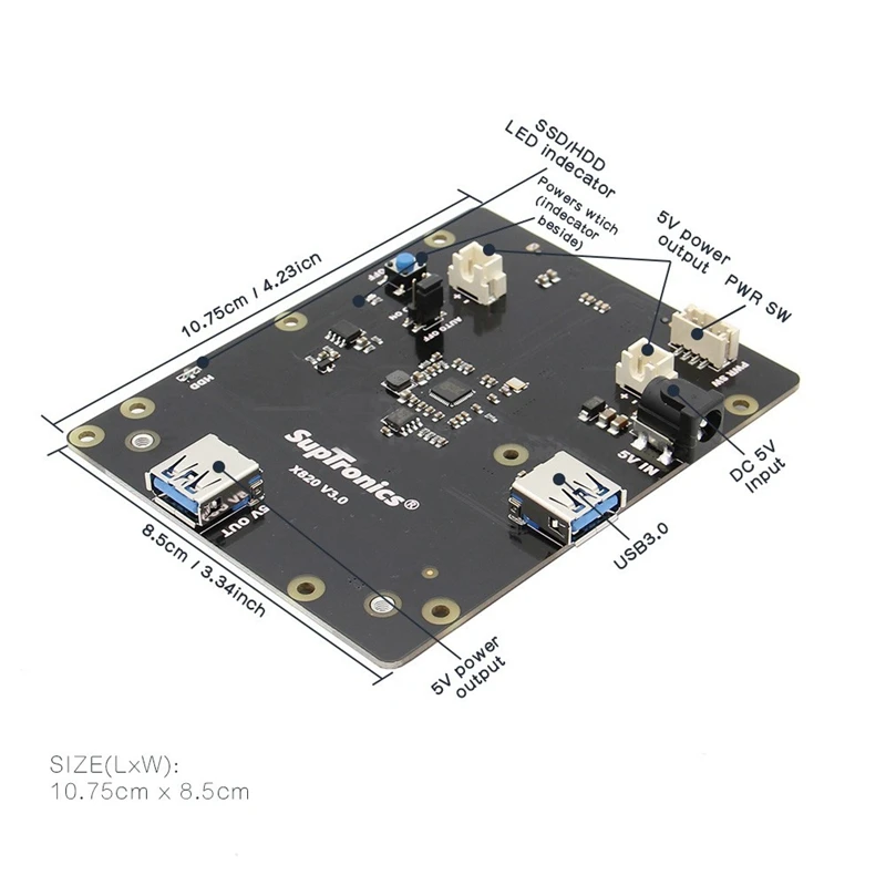 Raspberry Pi 2 5 дюймов Sata Hdd/Ssd Плата расширения хранения X820 V3.0 Usb 3 0 мобильный жесткий