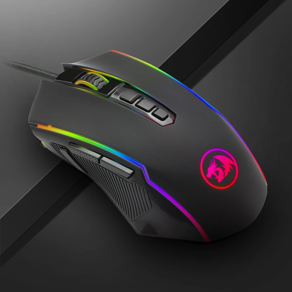 Мышь игровая Redragon Ranger M910 Проводная с RGB-подсветкой 10 кнопок 12400 DPI | Компьютеры и