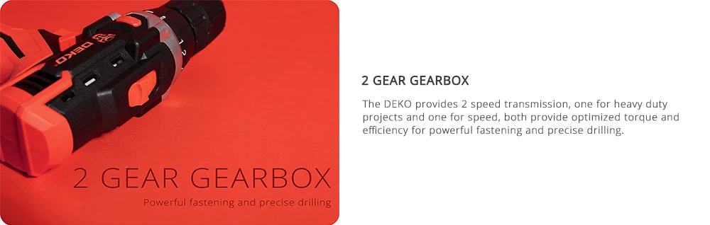DEKO New Sharker 20 в Беспроводная сверлильная электрическая отвертка мини беспроводной драйвер питания литий-ионный аккумулятор постоянного тока 3/8 дюйма 2 скорости