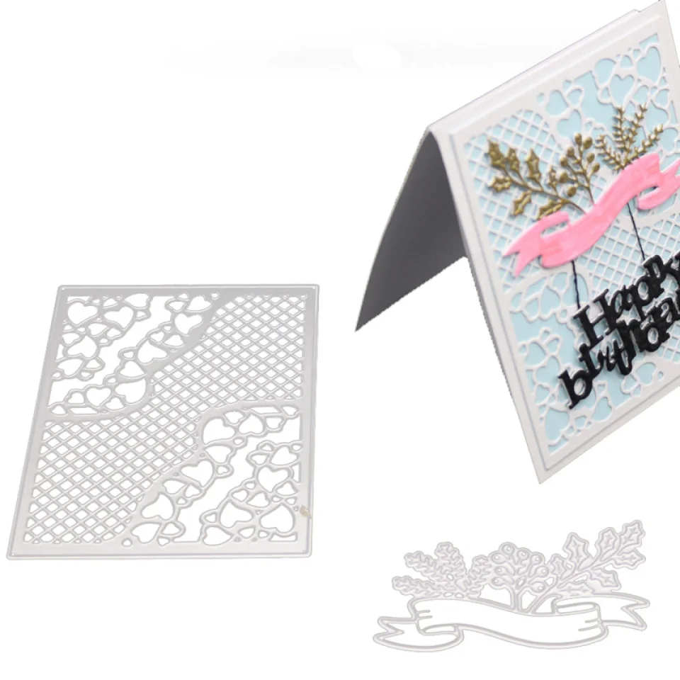 Rectangle Metal Cutting Dies and Stamps Stencils Plaid Background for DIY Scrapbooking Album Paper Card Embossing Template | Дом и сад