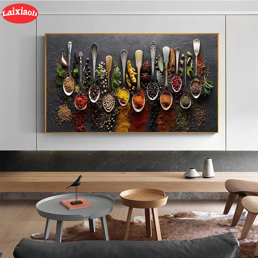 5D алмазная вышивка сделай сам современное искусство ложка для специй украшение