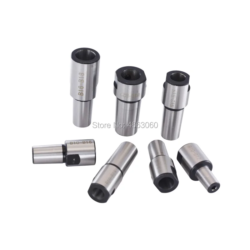 

1pcs collet chuck connecter B18 B16 B12 B10 adapter arbor with inner hole 5 6 8 10 12 14 16 19 mm for CNC machine drilling lathe