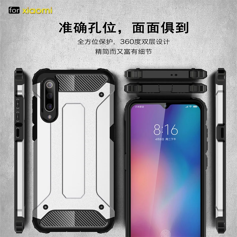 Противоударный защитный чехол для Xiaomi Mi 9 8 A1 A2 5X 6X жесткий шт силиконовые чехлы Redmi