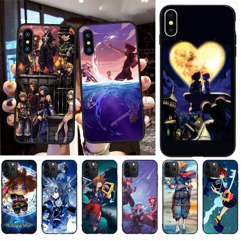 Мягкий черный чехол для телефона PENGHUWAN с изображением героев аниме Kingdom Hearts iPhone 11