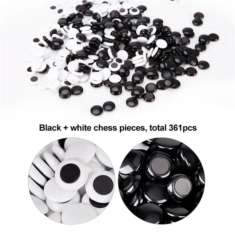 Портативная игра Go Game с одним выпуклым магнитным пластиковым камнем набор