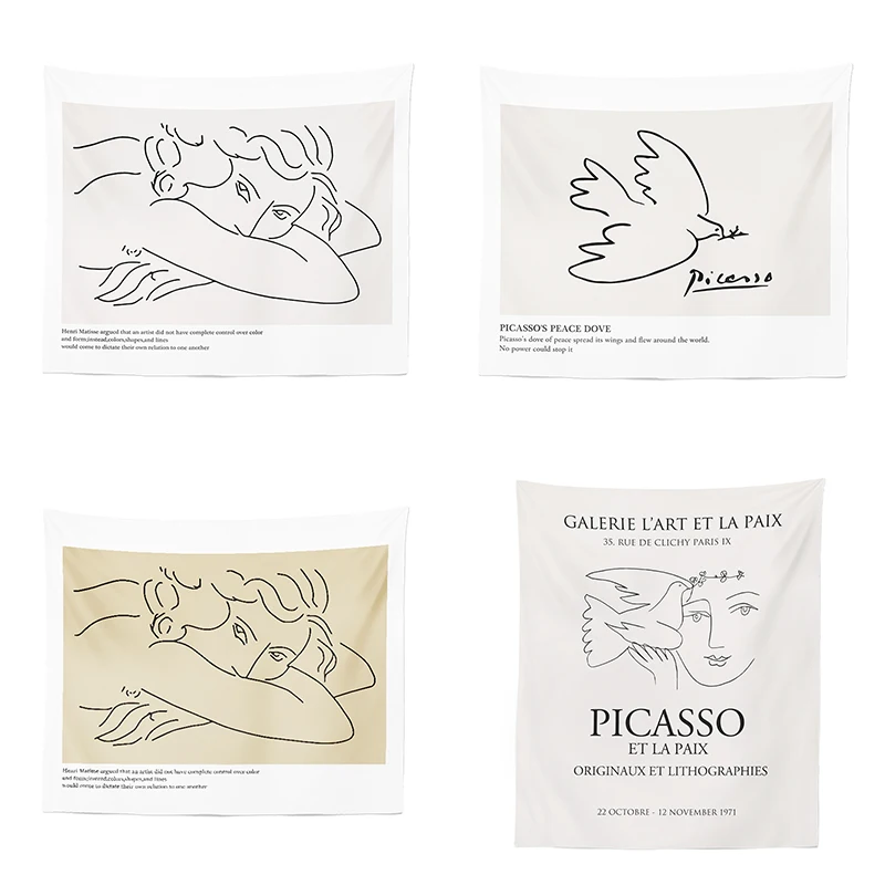 Настенный гобелен с рисунком мандалы Пикассо коврик для йоги Декор дома|Гобелен|