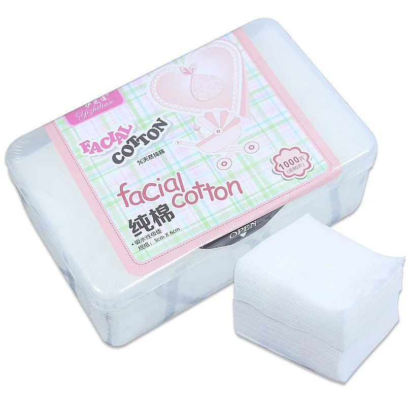 

Cotton Puff Boxed 1080 PCs Facial Wipe Makeup Paper Fiber Non-woven Cotton Piece Face Towel