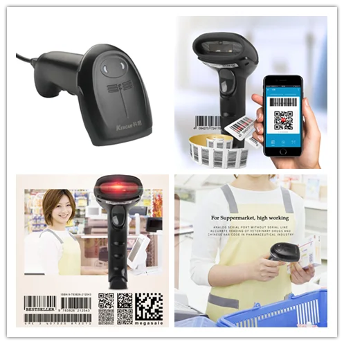 Kercan CCD проводной USB 2D/QR/PDF417/данные матрица ПЗС-сканер штрих-кодов считыватель штрих-кодов большого KR-230 KR-130T KR-301 - Цвет: 2D-130T