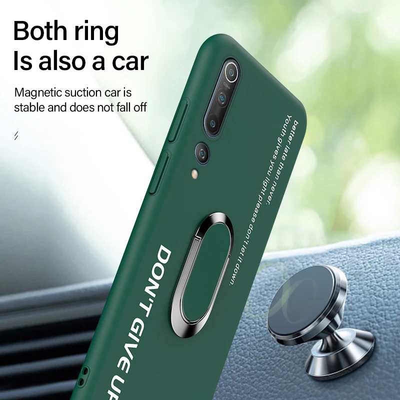 Ultra-thin Colorful Matte Hard PC Phone Case For Xiaomi Mi 10 9 8 SE Lite T Pro Redmi Note 7 Magnetic Stand Cute Frosted Cover