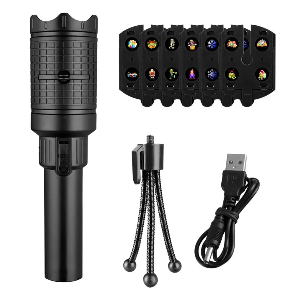 Proyector de luz Led para Navidad, dispositivo de proyecci&oacute;n l&aacute;ser impermeable para exteriores, decoraci&oacute;n hologr&aacute;fica para fiesta en casa, 12 patrones-5