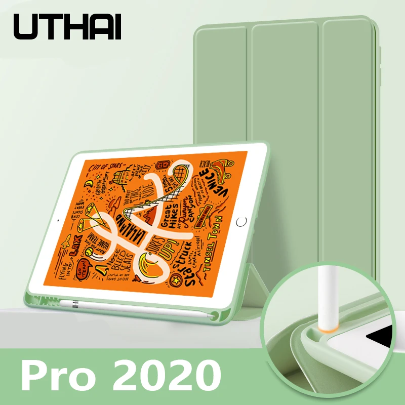 Чехол UTHAI E012 для iPad Pro 11 2020/2018 чехол и держатель ручек 6-го 7-го поколения 2020 2018 12 9