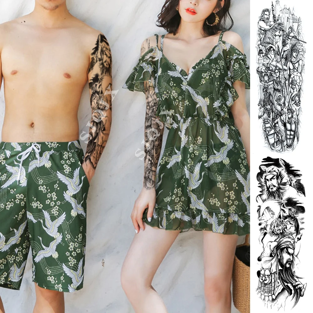 Набор из 2 предметов Большая татуировка для полных рук цветок Лев