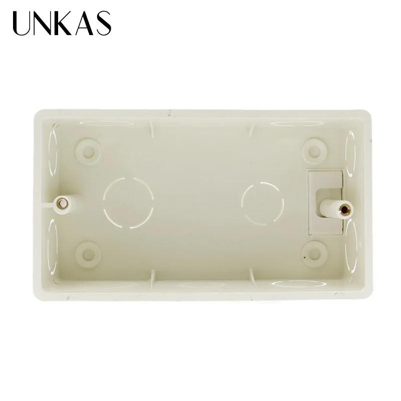 

UNKAS Wall Mounting Box Internal Cassette White Back Box 137*83*56mm For 146mm*86mm Standard TouchSwitch and Socket