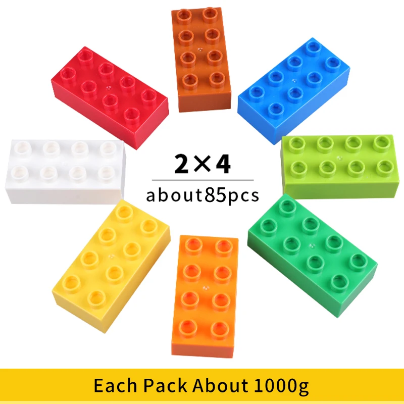 Классические строительные блоки сделай сам 2x4 цветные большого размера
