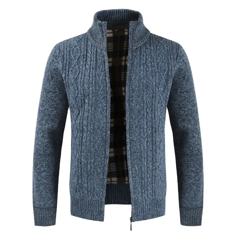 Winter Cardigan Men Fashion Knitted Sweater Cardigan Jacket Men's Slim Thick Jumper Zipper Warm Casual Men's Sweater Coats