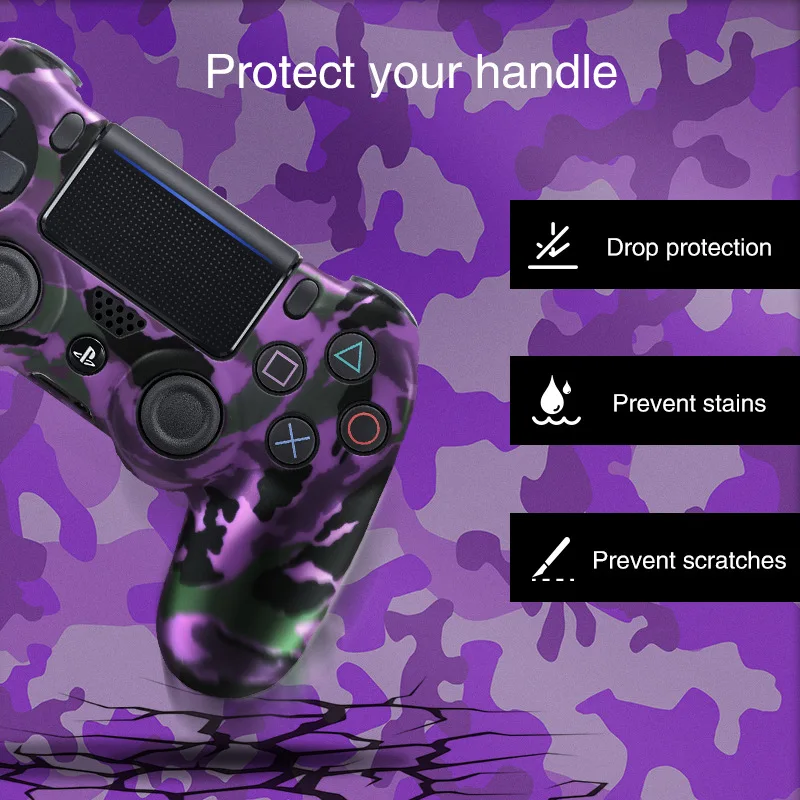 

Silicone Rubber Protective For PlayStation 4 Controller Case Anti Shock Surface Washable Reusable Game Protective Cover Case