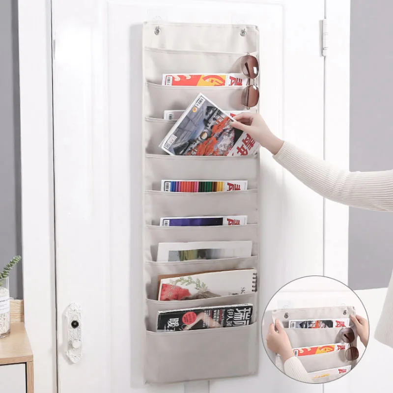 369 pockets wall hanging storage bags book keys mobile phone door organizer pouch bedroom dormitory office container free global shipping