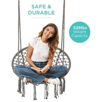 home outdoor exquisite dream round hanging chair tassel tassel hammock cotton rope lace swing