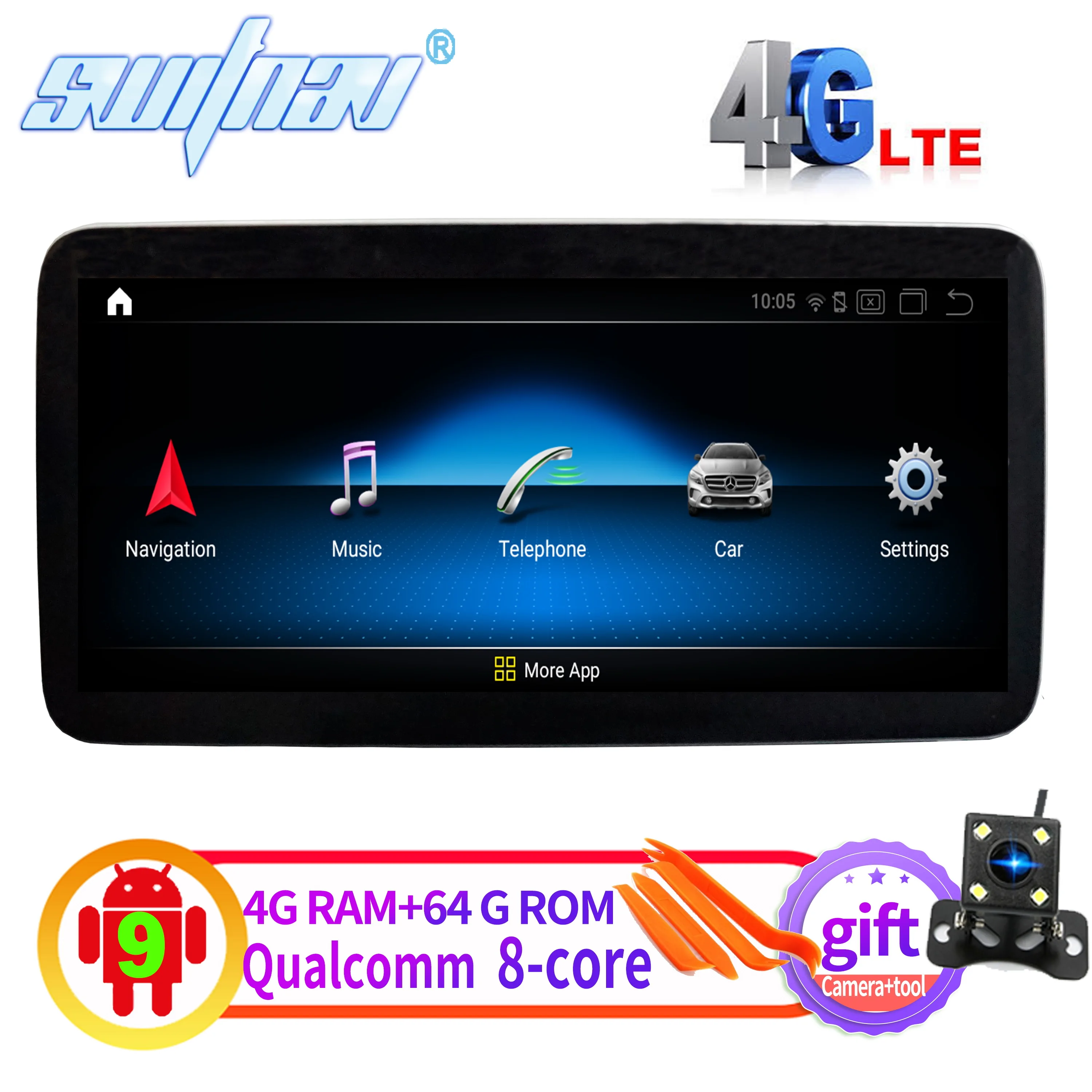 SWITNAV 4 Гб + 64 Qualcomm Android 10 0 Автомобильный DVD плеер для benz GLA CLA A Class W176 A160