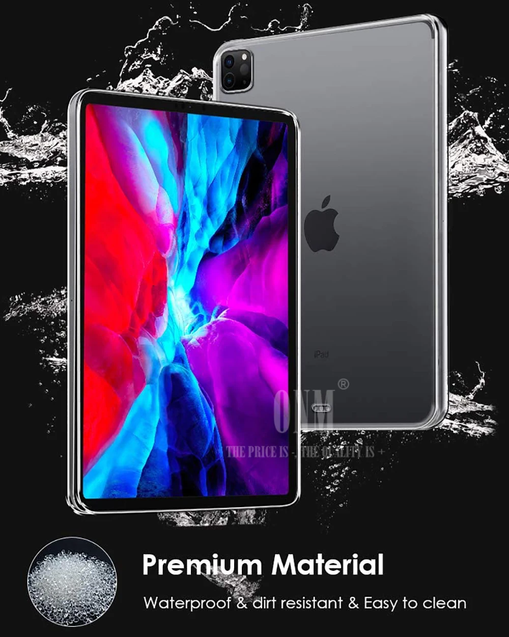 Чехол для iPad Pro 12 9 2020 TPU силиконовый прозрачный ультра тонкий мягкий чехол Apple