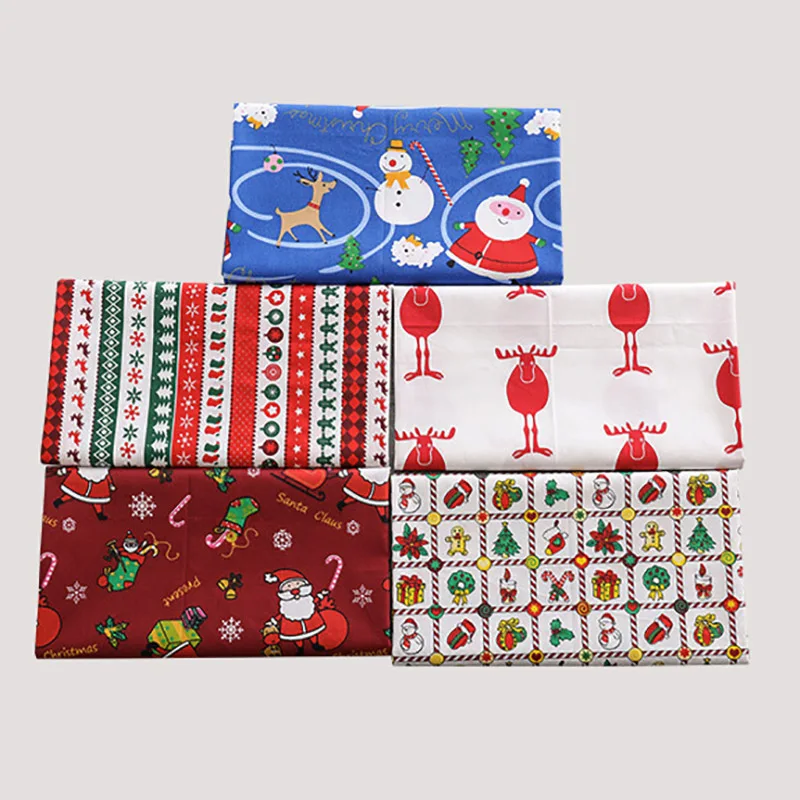 Nordic Style DIY Handmade Home Decoration Christmas Pattern 5 Pieces/Pack Patchwork Cloth Multi Purpose Sewing Supplies Cotton | Дом и сад