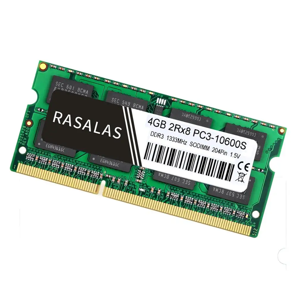 Rasalas 4 Гб 2Rx8 DDR3 1333 МГц 1 5 В ОЗУ ноутбука 204Pin память для sodimm с процессором