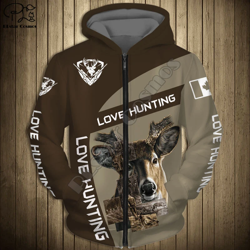 Мужские и женские толстовки с 3d принтом охотничьего оленя Новые Модные свитшоты