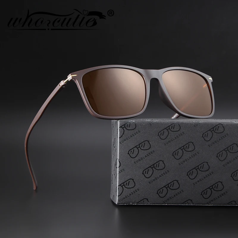 Kim tatlı TR90 güneş gözlüğü erkekler polarize Sunnies UV400 Lens 2019 marka tasarım dikdörtgen erkek güneş gözlüğü sürüş için S023