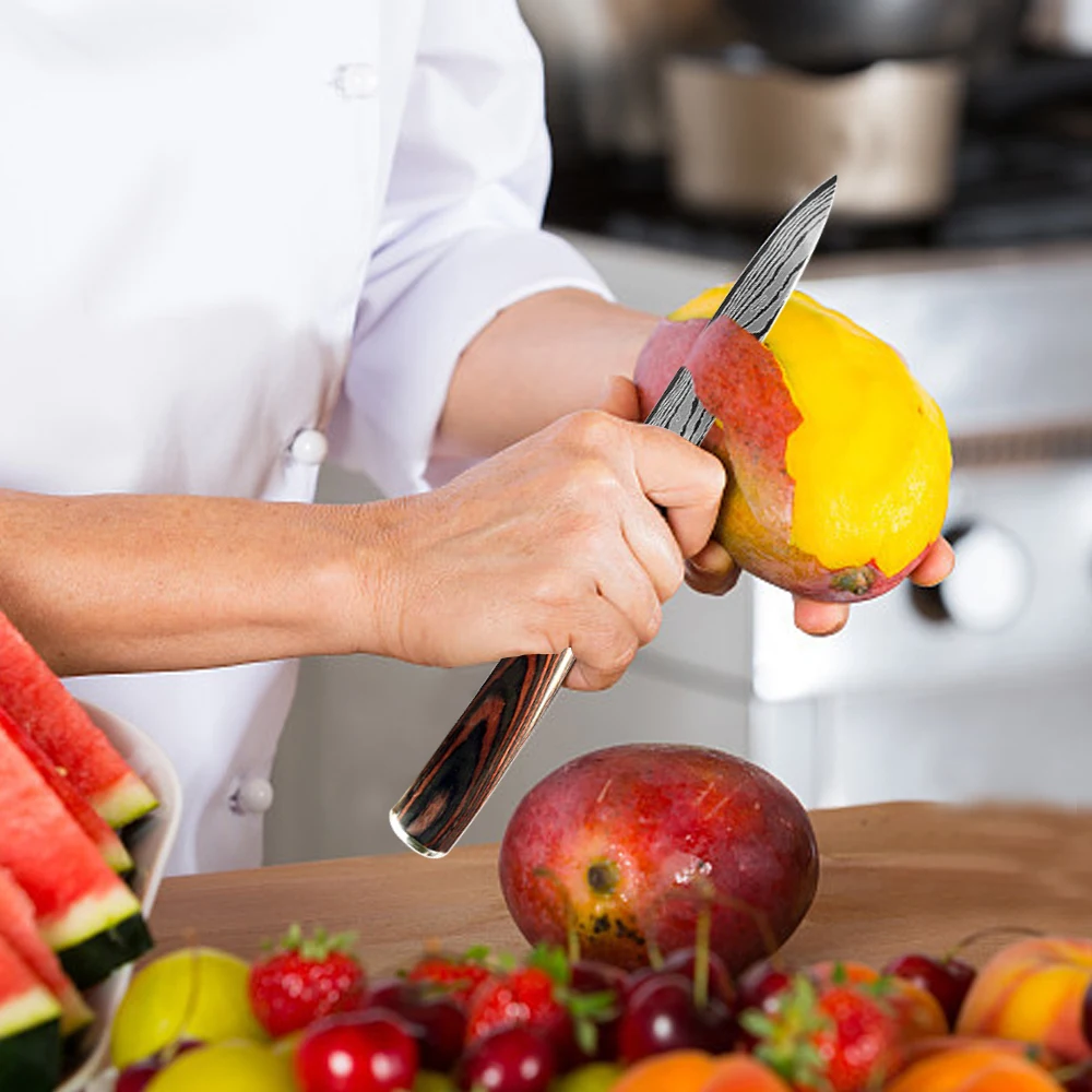 Кухня Ножи шеф-повар приготовления пищи нож Santoku японский обвалочный 440 с высоким