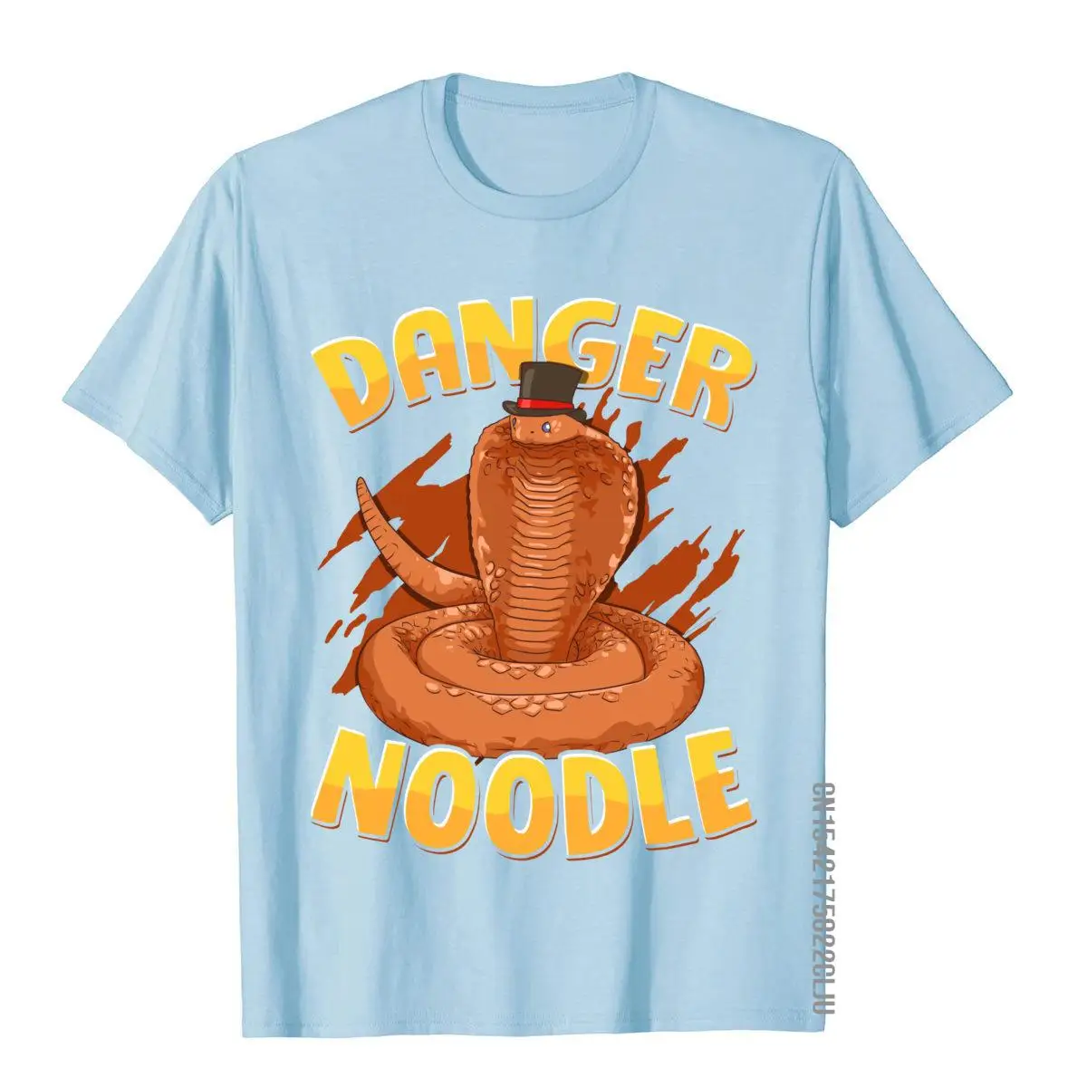 Забавная Милая футболка опасная лапша со змеиным верхом и шляпкой с мемом