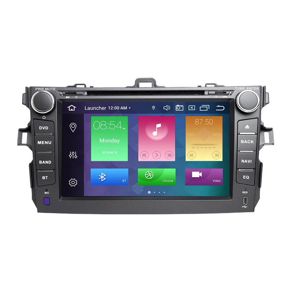 2Din android 9 автомобильный Радио мультимедийный плеер для Toyota Corolla E140/150 2007 2008 2009 2010 20112012GPS Naviagtion стерео ips DSP
