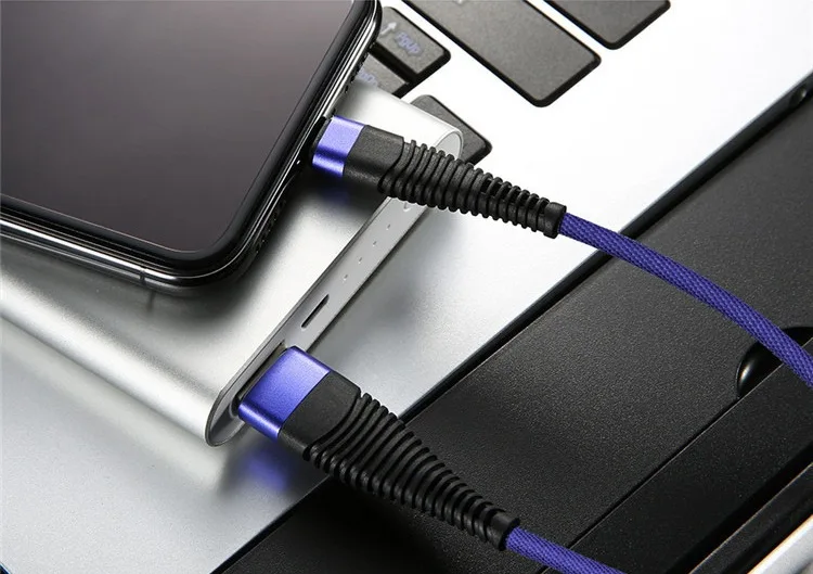 Micro USB 1,2 м удлиненный телефонный кабель прочный и портативный кабель Type-c для быстрой зарядки и передачи данных для Android универсальные кабели