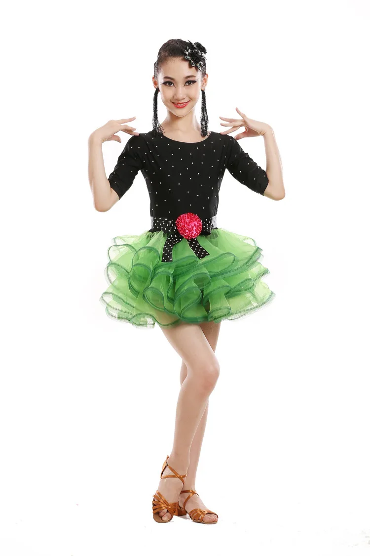 Детское платье для латиноамериканских танцев детский костюм самбы платья сальсы